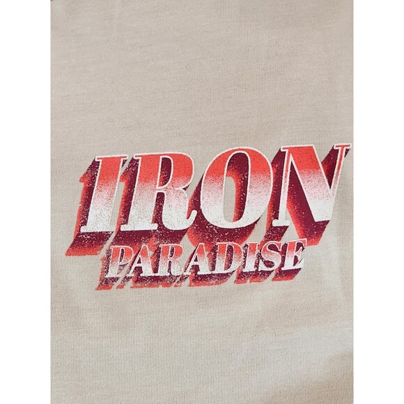 Under Armour Project Rock Shirt Men's 2XL Beige Long Sleeve Iron Paradise Eagle - Picture 5 of 8